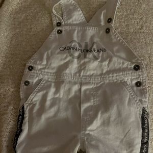 Calvin Klein white short overalls